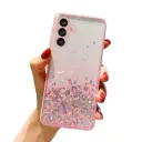 mobistyle Leather Designed For iPhone 13 Cover With Glitter Cute Butterfly Electroplate Plating Design Back Cover Case For Women Teen Girls (Pink)