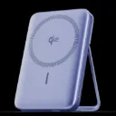 Ambrane Qi2 Magsafe Wireless 10000mAh Powerbank, Faster 15W Wireless Charging, Better Magnetic Strength, Low Heat with Qi2 Certified Technology, Metal Stand, for iPhone 12 or Later (MagSurge, Purple)